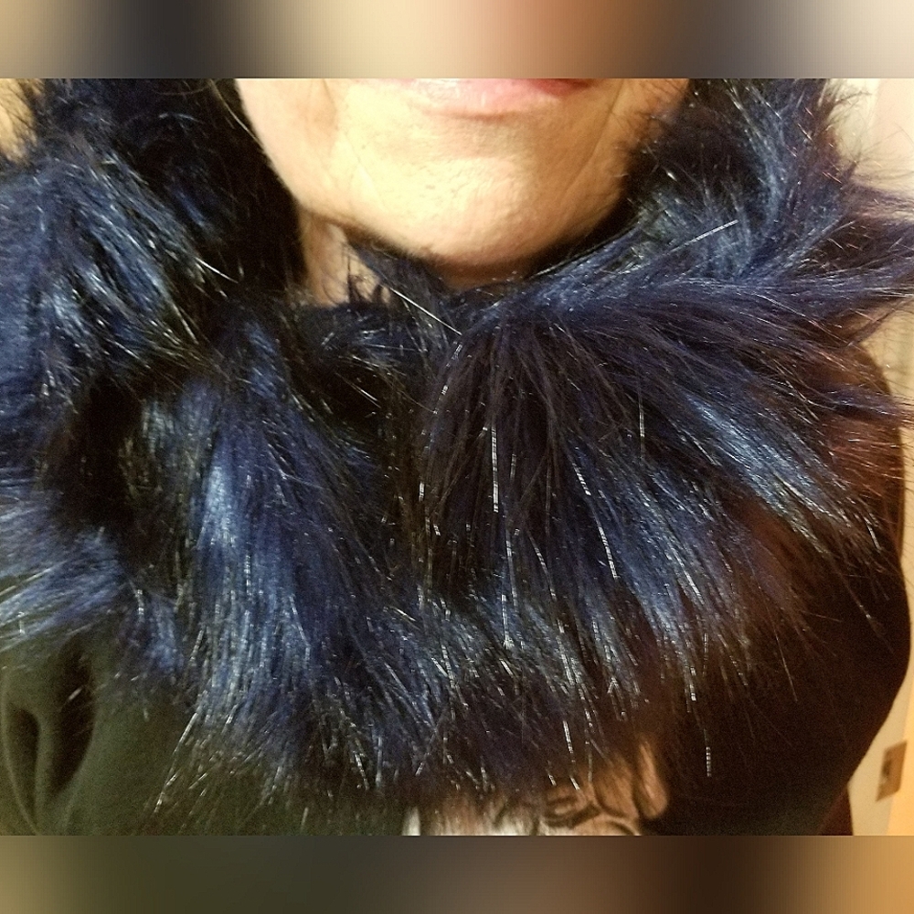 Target Faux Fur Dark Blue Shrum